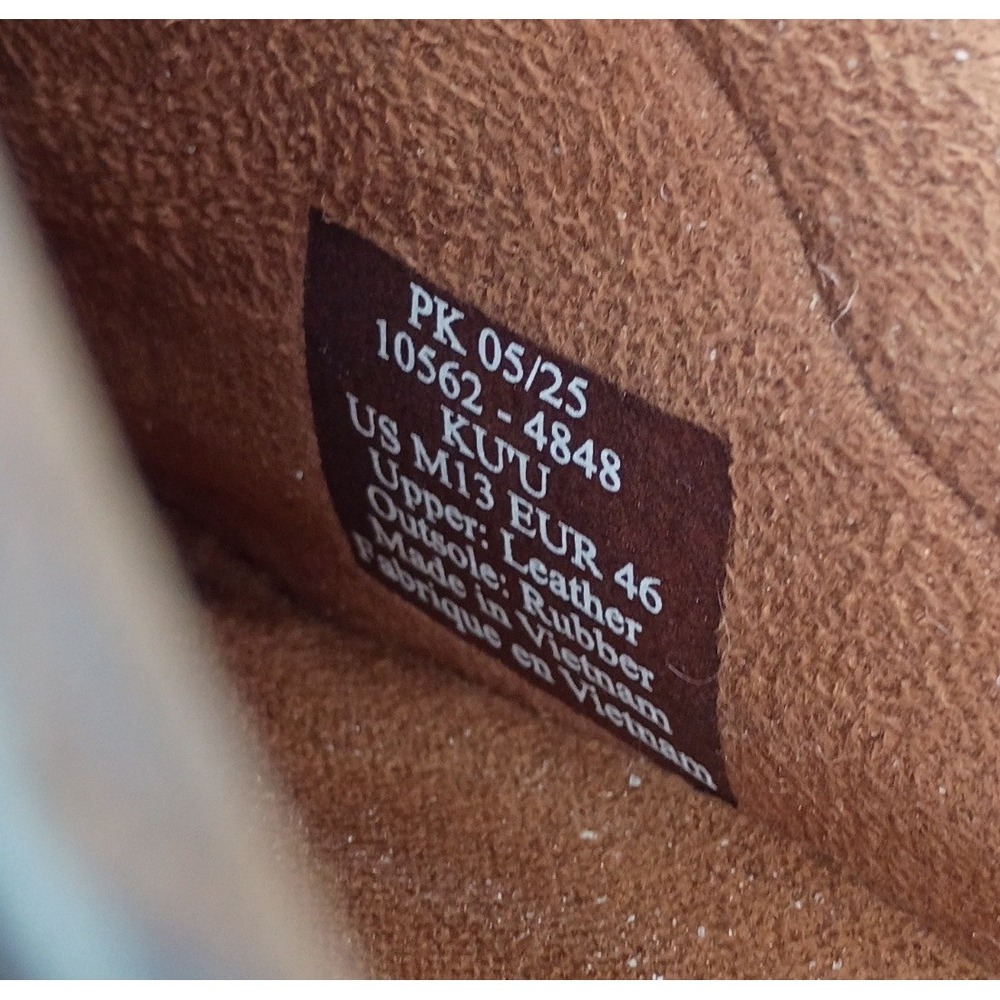 OluKai Ku'u Dark Java Brown Leather Slide Slippers Mules Mens Size 13 10562-4848 - Picture 8 of 8